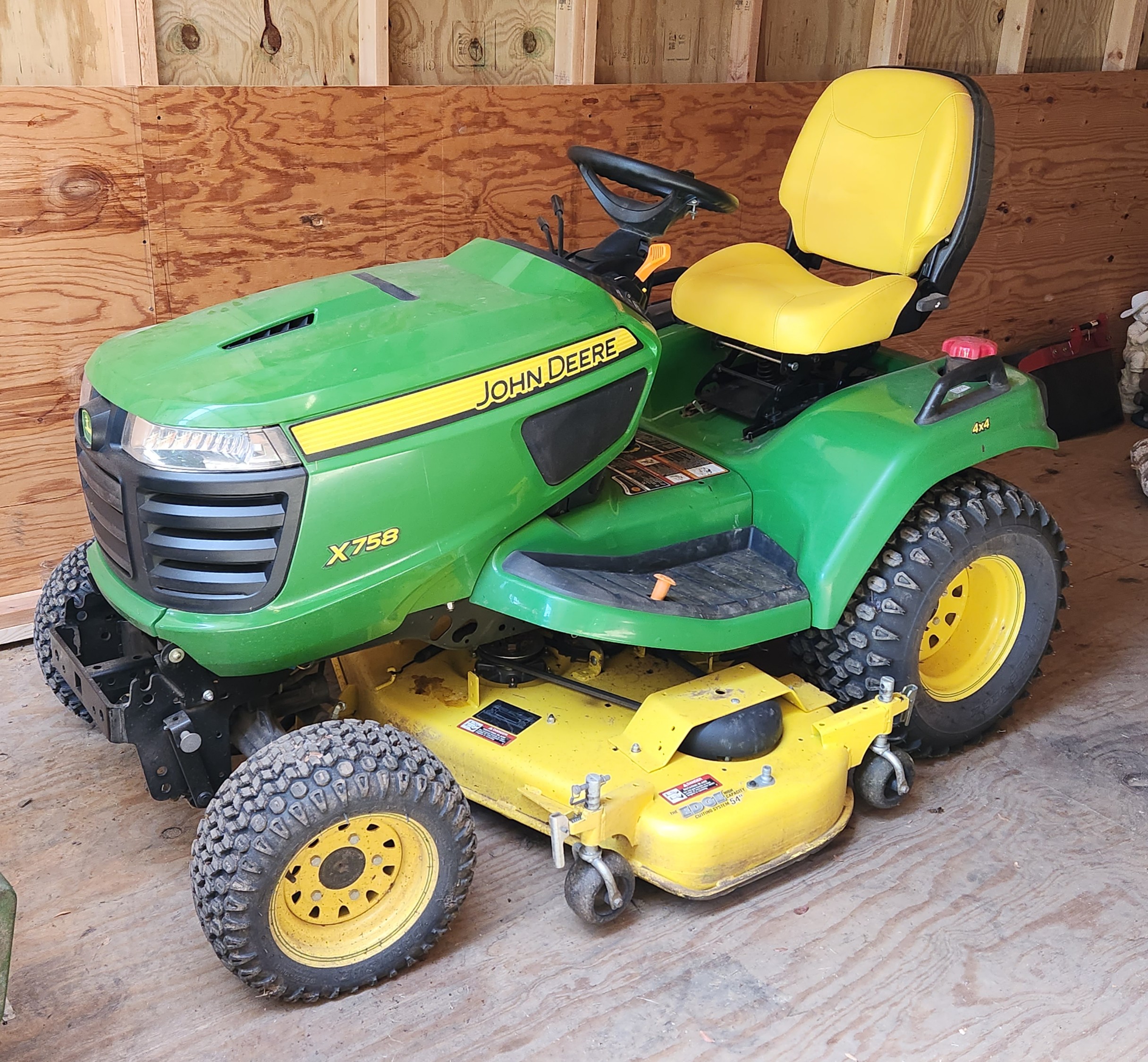 Item: John Deere X758 AWD Lawn Tractor