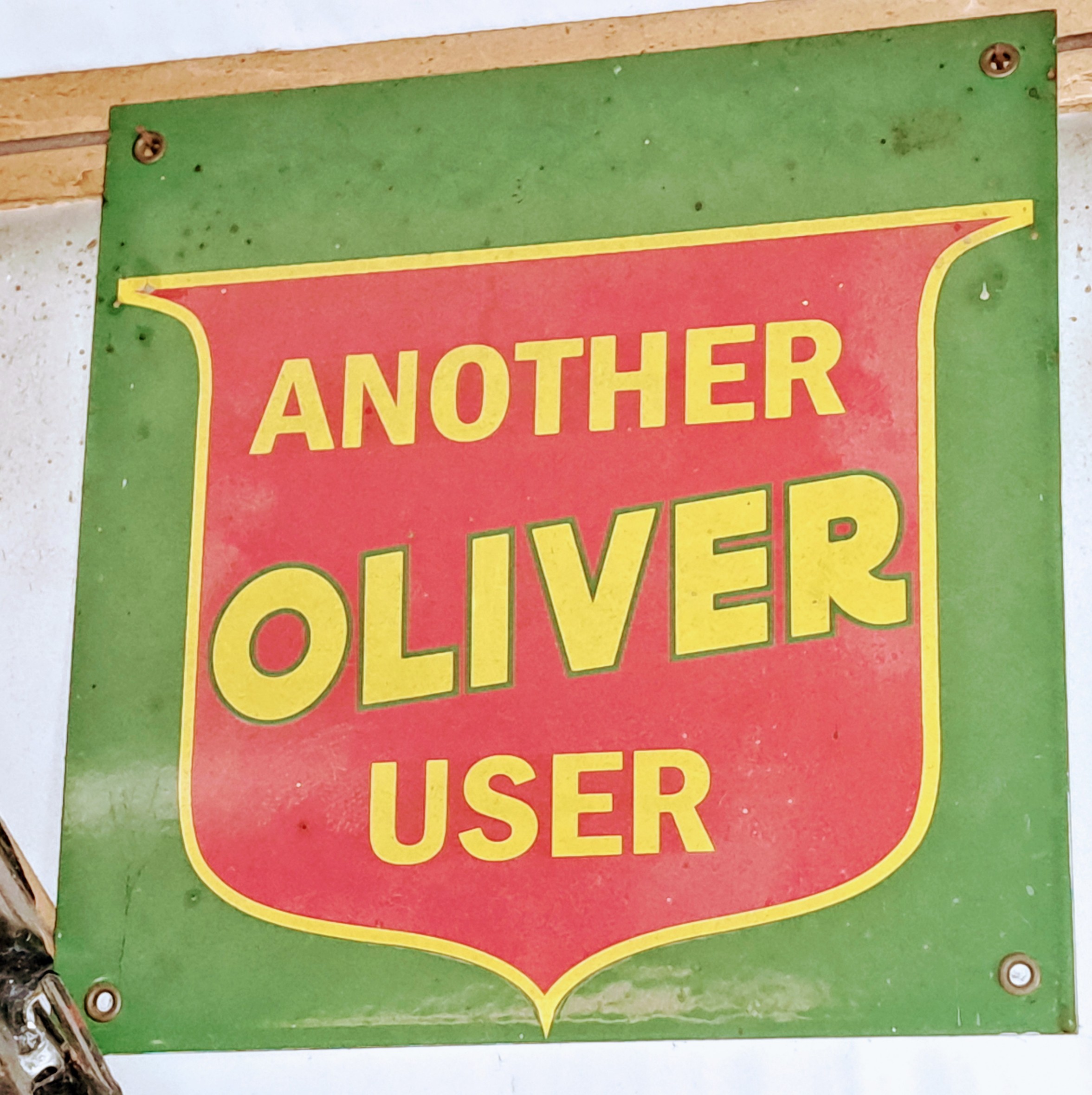 Item: Old Oliver Metal Painted Signs