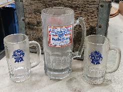 Budweiser & Pabst Blue Ribbon Beer Mugs