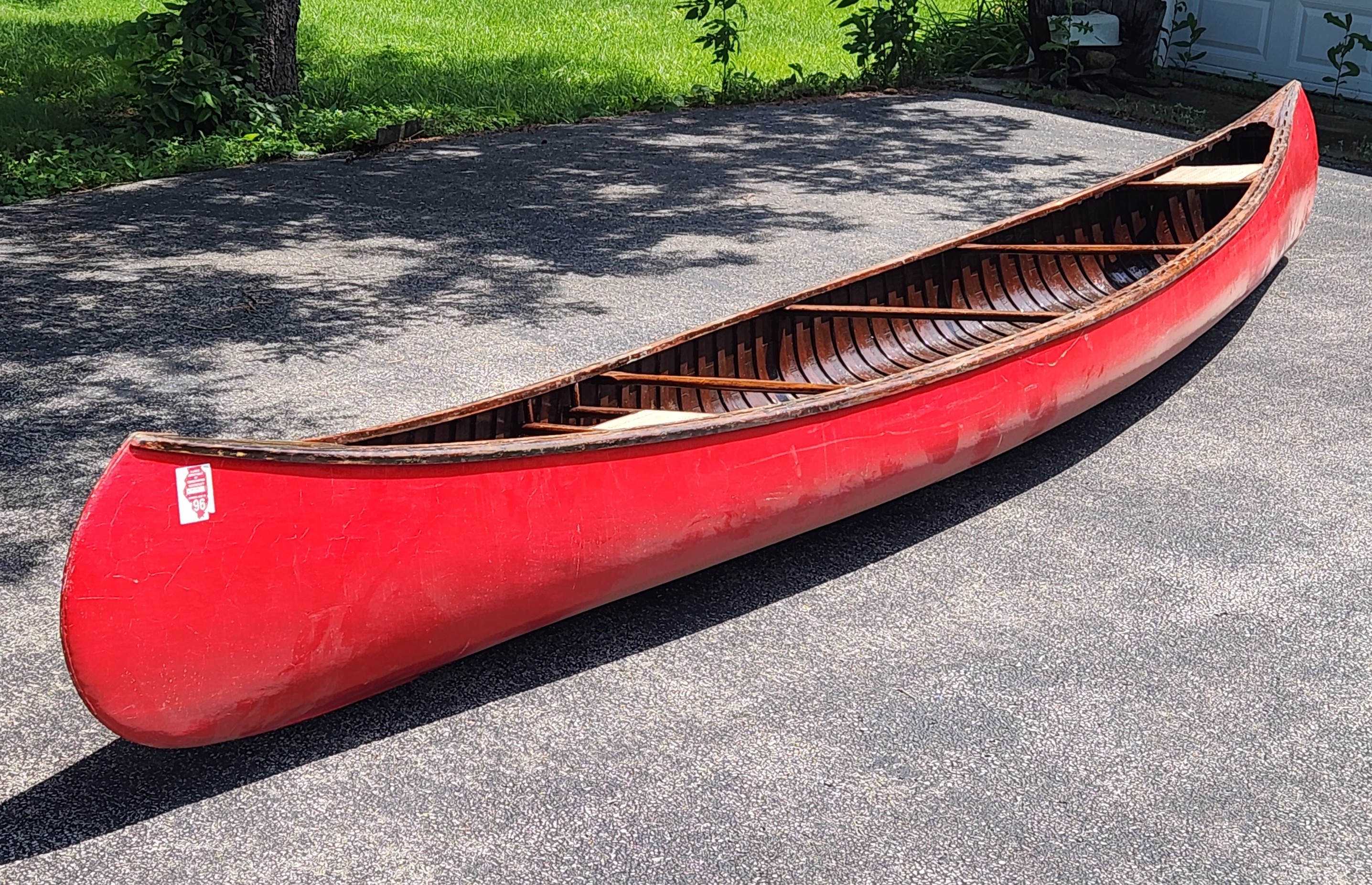 Item: Vintage Wooden Canoe