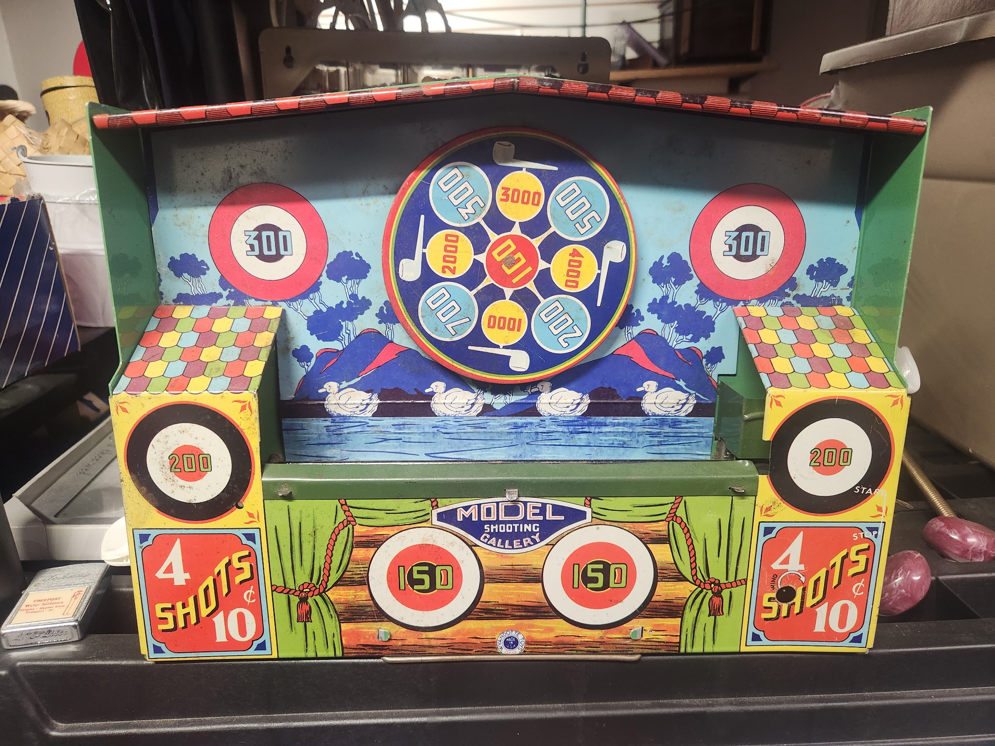 Item: Wyandotte Tin Litho Model Shooting Gallery