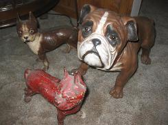 Arcade Cast Iron Pug Dogs, Etc.