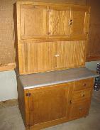 Oak Zinc Top Hoosier Cupboard