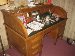 Oak C-Curve Roll Top Desk