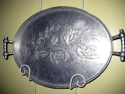 Floral Aluminum Tray
