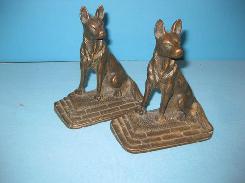 German Shepherd Cast Iron Bookend Set