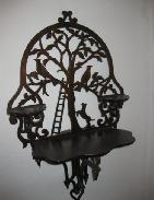 Dog & Birds Fancy Cut-Out Wall Shelf
