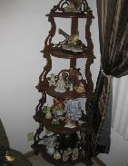 Ornate Carved Walnut Corner Shelf