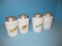 Milk Glass Kitchen Shaker Set