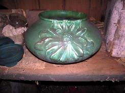 Green Matte Squat Vase