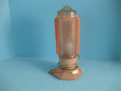 Art Deco Pink Satin Glass Lamp