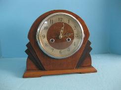 Deco Walnut Mantle Clock