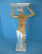 Venetian Rowzan Nude Pedestal 22 in. Statue