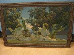 Maxfield Parrish Serenade Print in Period Gilt Frame