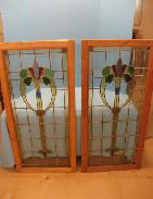 Leaded Art Glass Floral Windows