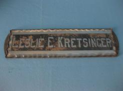 Leslie E. Kretsinger Chipped Mirror Door Plaque