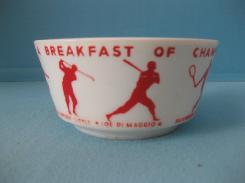 Breakfast of Champions Milk Glass Cereal Bowl