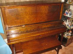 Cable-Nelson Walnut Upright Piano & Bench