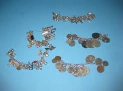 Sterling Silver Charm Bracelets Full of Charms from All Over the World