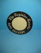 Old Tin Litho Register Gazette Delivery Sign