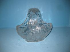 Heavy Cut Glass Basket