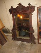 Carved Walnut Dresser Mirror