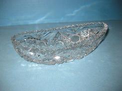 Cut Glass Boat Dish