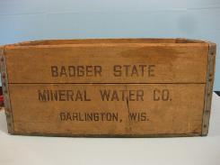 Badger State Mineral Water Co. Wooden Pop Crate