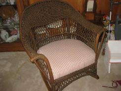 Fancy Wicker Curved Back Rocking Chair