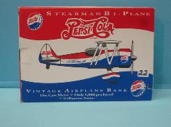 Pepsi-Cola Stearman BI-Plane Vintage Bank