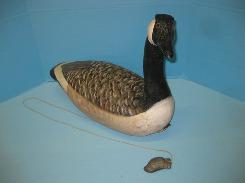 Canadian Goose Carved Wooden Decoy 