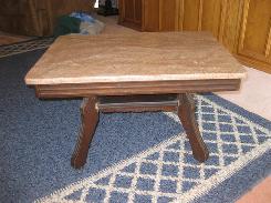 Victorian Brown Marble Top Parlor Table