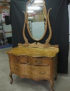 Fancy Oak Victorian Dresser 