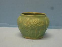 Green Glaze Floral Jardiniere