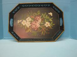 Pilgrim Art Hand Painted Metal Tray