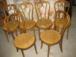 Oak Set of Bentwood Ice Cream Style Chairs