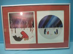 Matted and Framed Inuit Winter Scenes