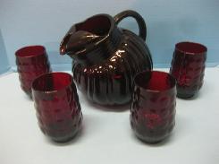 Ruby Red Water Set 