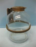 Glass Sugar Dispenser w/ Iron Bracket 