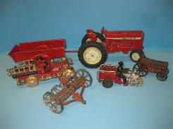 Early Cast Iron Fire Truck 