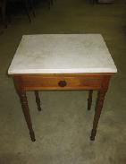 Victorian Marble Top 1 Drawer Stand 