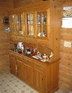 Pine Open Back China Closet