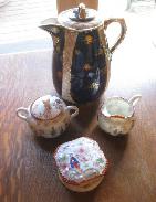 Ott & Brewer Cobalt & Gold Tea Pot