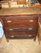 Oak Narrow 3-Drawer Dresser & Mirror