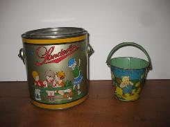 Three Little Pigs Tin Litho Pail
