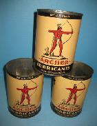 Archer Lubricants Tin Litho Oil Cans 