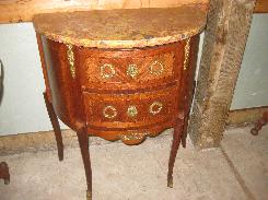 French Marble Top Side Cabinet