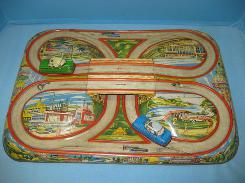 Technofix Tin Litho Toy Car & Highway Set