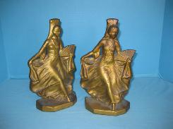 Cast Spanish Dancer Bookends
