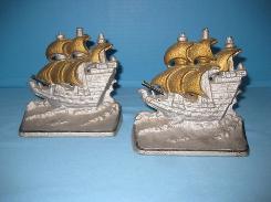 Cast Clipper Ship Book Ends